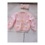 EL ÖRGÜSÜ CİCİ BEBE Şeker Pembe Bebek Hırka