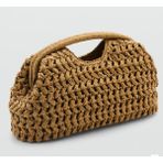 El Örgüsü Clutch Çanta - Kahve - Açık Camel