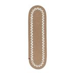 El Örgüsü Jüt Runner Oval Şerit Desenli Masa Sehpa Unite Üstü Dekoratif Amerikan Servis Kaymaz Yıkanabilir Bohem Tarz Restorant Ofis Otel Alanlarınız İçin Dekor (HASIR, 30 X 70 CM)