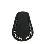 El Örgüsü Jüt Runner Oval Şerit Desenli Masa Sehpa Unite Üstü Dekoratif Amerikan Servis Kaymaz Yıkanabilir Bohem Tarz Restorant Ofis Otel Alanlarınız İçin Dekor (SİYAH, 30 X 70 CM)