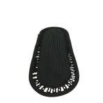 El Örgüsü Jüt Runner Oval Şerit Desenli Masa Sehpa Unite Üstü Dekoratif Amerikan Servis Kaymaz Yıkanabilir Bohem Tarz Restorant Ofis Otel Alanlarınız İçin Dekor (SİYAH, 35 X 100 CM)
