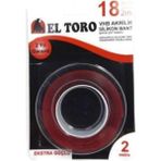 El Toro El Toro Çift Taraflı Bant Silikonlu 18MM 2mt