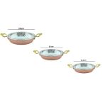 El Yapımı 3 Lü Set (14.5CM,16CM,18CM) Bakır Sahan Tava Seti