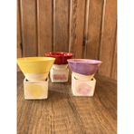 El Yapımı 6 Parça Renk Üçlüsü Seramik Konik Fincan & Küp Tabağı – 90 ml (Kırmızı-Mor-Sarı)- Espresso Fincanı -3 Renkli Konik Fincan Seti - Hediye Espresso Fincan Seti - Mor - Kırmızı - Sarı