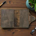El Yapımı A5 Deri Defter Ajanda Kitap Kılıfı Organizer, Kalem Bölmeli, 170x224x20mm (Kahve)