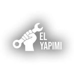 El Yapımı Araba Sticker 17X17 Cm Beyaz