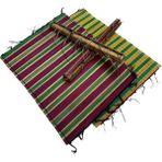 El Yapımı Bambu Üretim Amerikan Servis Sunum Örtüsü Yemek Piknik Dekor Outdoor Için 1 Adet 46X36 cm - 46 x 37 cm - Çok Renkli