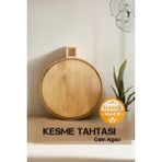El Yapımı Çam Ağacı Ahşap Kesme Tahtası, Şık ve Dayanıklı Tasarım - Altın - Seçenek 1