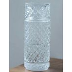El Yapımı Cam Başucu Sürahisi, Bardaklı Cam Sürahi - Şeffaf - 730 ml