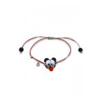 El Yapımı Cam Mickey Gümüş Bileklik