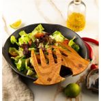 El Yapımı Çok Renkli Tahta Salata Servis Çatalı 15X9 cm - Seçenek 1