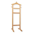 El Yapımı Dilsiz Uşak | Masif İroko Ağacı (130 x 50 cm) | Şık ve Dayanıklı Valet Stand/Elbise Askısı