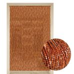 El Yapımı Doğal Ahşap ve Bambu Boncuklu Perde Kapı Bölücü ve Duvara Asmak için Ev Dekoru El Örgüsü Bölme Dize Boncuklar Perde Kapı Ekran Paneli (130 tel 130 x 150 cm)