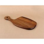 El Yapımı Doğal Akasya Ağacı Kesme Doğrama Tahtası – Şık Tasarımlı, Dayanıklı, Et, Peynir, Ekmek, Sebze Meyve Kesim, Mutfak için Kesim Panosu (Aura, 28x25 Cm)