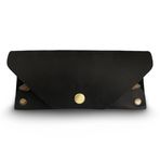 El Yapımı Hakiki Deri Minimal Gözlük Kılıfı, Gerçek Deri Gözlük Kabı, Hediyelik Eşyalar (siyah)