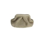 El Yapımı Hasır Clutch Çanta, Doğal Bej Renk, Örgü Dokuma
