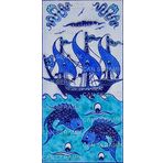 El Yapımı İznik Çini Karo -16 (10*20 Cm.) - Can Seramik