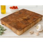 El Yapımı Karaağaç End Grain Kesme Tahtası 38x28x5 cm – Masif Ahşap Kasap Blok – Kalın Doğrama Tahtası – Profesyonel Mutfak ve Sunum Tahtası