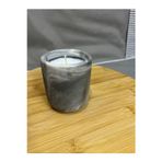 El Yapımı Koyu Gri Beton Kapta Soya Wax Mum | Dekoratif Mum