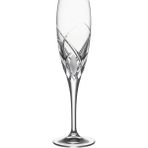 El Yapımı Kristal Şampanya Kadehi 160 Ml, Çift Set, Şık ve Zarif Tasarım - Ahşap - Seçenek 1