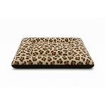 El Yapımı Lüks Köpek Yatağı, Zebra Desenli ve Siyah, Çift Taraflı Katlanabilir, Premium Kumaş, 70x100 cm, Büyük Irk Köpekler İçin (70x100 Santimetre, Leopar Desenli)