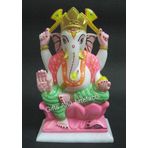 El Yapımı Mermer Lord Ganesha Heykeli | Cilalı Kaplamalı 9 İnç Doğal Taş Siddhivinayak Heykeli | Manevi Dekor Mermer İdolü | Shri Ganesh Dekoratif Gösteri