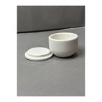 EL YAPIMI Mini Beyaz Kapaklı Kase 5×5 cm | Beton Kase