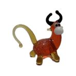 El Yapımı Mini Murano Cam İnek Biblo A154-08