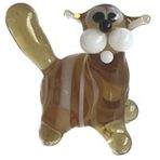 El Yapımı Mini Murano Cam Kedi Biblo A105-01