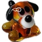 El Yapımı Mini Murano Cam Köpek Biblo A150-01
