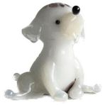 El Yapımı Mini Murano Cam Köpek Biblo A93-02