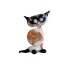 El Yapımı Murano Cam Kedi Biblo A50-03