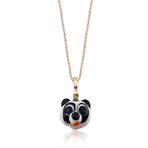 El Yapimi Murano Cami Panda Gumus Kolye