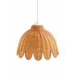 El Yapımı Rattan TULIPA Avize 30X30 CM | Doğal Kök Boya ve Subazlı Vernikli Aydınlatma