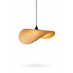 El Yapımı Rustik Rattan Avize NORDIC 50 cm Çap | Doğal Kök Boya | Bohem & İskandinav Aydınlatma