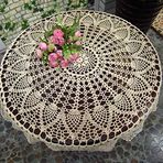 El Yapımı Vintage Tığ Masa Örtüsü 110 cm Yuvarlak Dantel Yemek için Masa Örtüsü Kahve ve Çay Shabby Chic Pamuklu Masa Örtüsü Ev Dekoru için Mükemmel