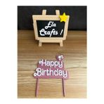Ela Crafts 3D Barbie Figürlü “Happy Birthday” Pasta Süsü – Doğum Günü Parti Dekoru, Özel Tasarım