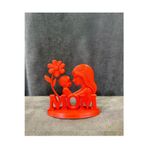 Ela Crafts Anneler Gününe Özel 3D Baskı Kırmızı Dekoratif Obje | Masaüstü Süs Eşyası