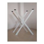 ELA FURNITURE X Metal Ayak - Masa Ayağı - Yemek Masası - 2 Adet Ayak 72cm Beyaz Renk