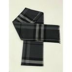 Ela Şal % 20 Ipek Burberry Kadın Şal - Füme