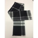 Ela Şal % 20 Ipek Burberry Kadın Şal - Siyah - Gri