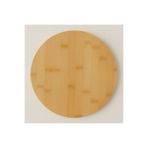 ela777 Döner Stantlı Pizza, Pasta, Kek Bambu Sunum Tabağı Tahtası, Bambu Döner Stantlı Organizer 35 Cm 777
