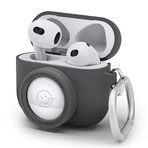 elago AirTag Tutuculu AirPod Kılıfı ile Uyumlu Anlık Görüntüsü (AirPods 3) - Anahtarlıklı Sevimli Kamera Tasarımı, Dayanıklı Silikon, Kablosuz Şarjı Destekler - Takip Cihazı Dahil Değildir