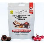 Elamore Şeker Ilavesiz, Glütensiz, Vegan Freeze Dried Vişneli Bitter Çikolata - Doypack, 50 gr