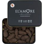 Elamore Şeker Ilavesiz, Glütensiz, Vegan Hurmalı Bitter Çikolata - Küçük Kare Metal Kutu, 150 gr