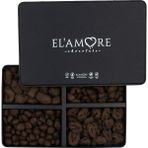Elamore Şeker İlavesiz, Glütensiz, Vegan Mix Bitter Çikolata - Büyük Metal Kutu, 400 gr