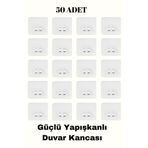 ELAMOUR Güçlü Kendinden Yapışkanlı Kancalar Köşe Rafı Banyo Rafı Duş Rafı Kancası, Su Geçirmez Askı 50 ADET
