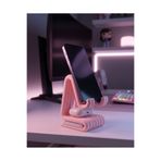 Elana Design Masaüstü Kaymaz Taban Telefon ve Tablet Standı - Kulaklık ve Not Kağıdı Bölmeli-Pudra Pembe
