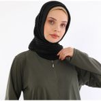Elanesa Kadın Fermuarlı Ferace, Yeşil, XL