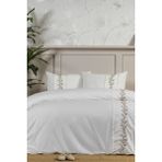 Elart Belissa Nevresim Takımı Çift Kişilik Lastikli Çarşaf %100 Pamuk Nakışlı (200X220 Cm) Hardal